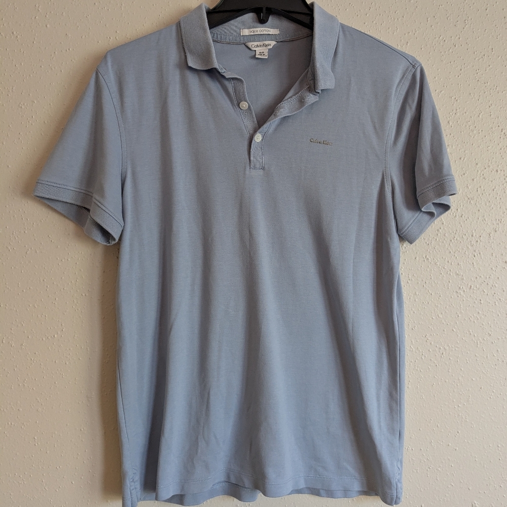 Calvin Klein Sky Blue Polo Shirt for Men